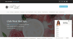 Desktop Screenshot of clubwestmedspa.com
