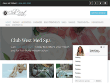 Tablet Screenshot of clubwestmedspa.com